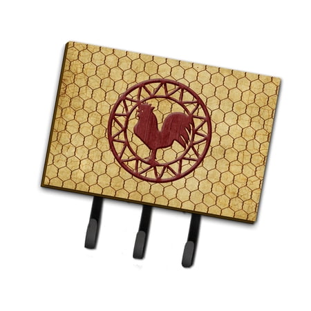 Carolines Treasures SB3085TH68 Rooster Chicken Coop Leash or Key Holder Triple multicolor