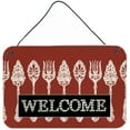thumbnail image 1 of Carolines Treasures SB3090DS812 Serving Spoons Welcome Aluminium Metal Wall or Door Hanging Prints  8x12 multicolor, 1 of 1