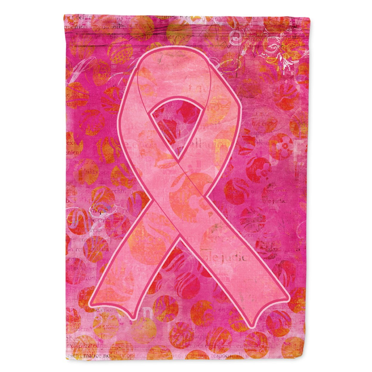 Carolines Treasures SB3094CHF Artsy Breast Cancer Pink Ribbon Flag ...