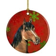 thumbnail image 1 of Carolines Treasures SB3124CO1 Horse Red Snowflakes Holiday Christmas  Ceramic Ornament 3 in multicolor, 1 of 3