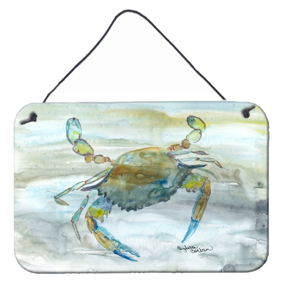 Carolines Treasures SC2004DS812 Blue Crab 2 Watercolor Wall or Door Hanging Prints 8x12 multicolor