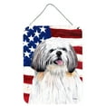 thumbnail image 1 of Carolines Treasures SC9028DS1216 USA American Flag with Shih Tzu Wall or Door Hanging Prints 12x16 multicolor, 1 of 2
