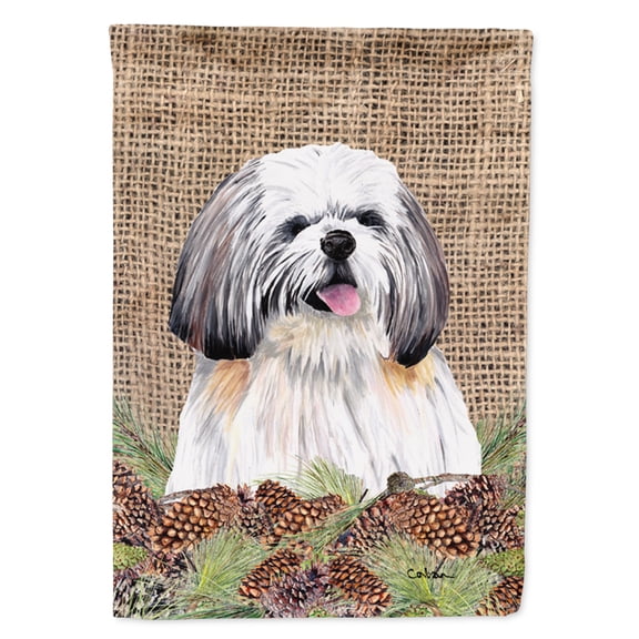 Carolines Treasures SC9040-FLAG-PARENT Shih Tzu Flag  multicolor