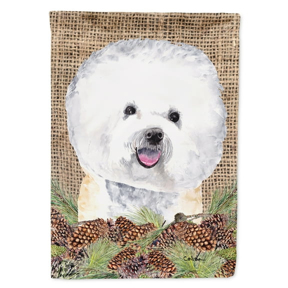 Carolines Treasures SC9047-FLAG-PARENT Bichon Frise Flag  multicolor