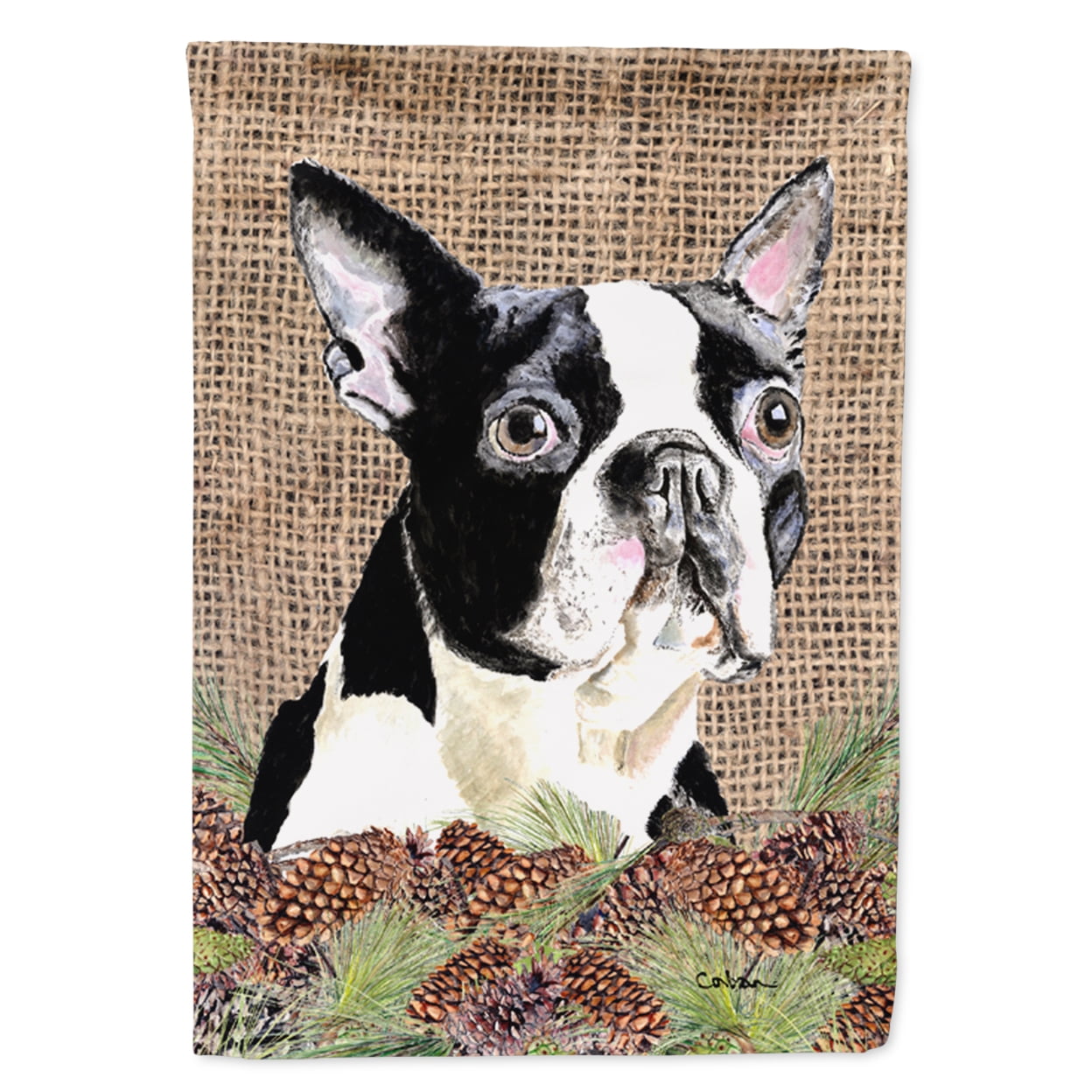 Caroline's Treasures Bandiera Decorativa Boston Terrier - 71x101 Cm, Multicolore, Per Esterno