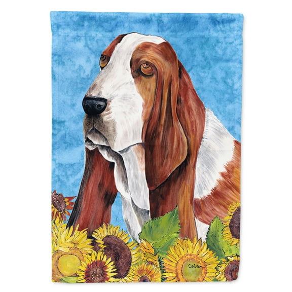 Carolines Treasures SC9066-FLAG-PARENT Basset Hound Flag  multicolor