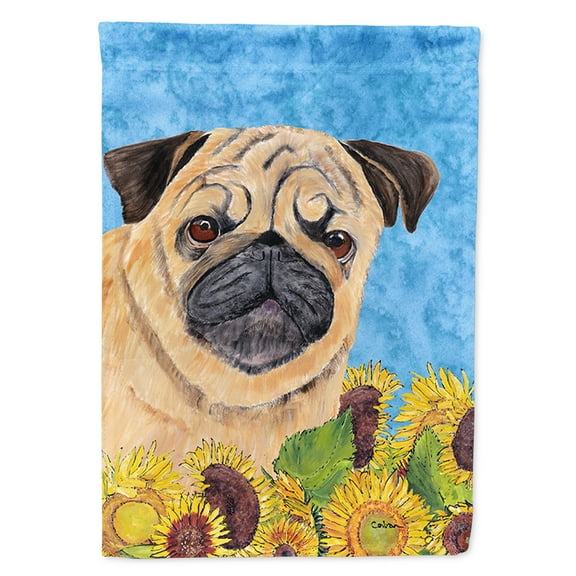 Pug Flag Canvas House Size