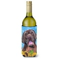 thumbnail image 1 of Carolines Treasures SC9074LITERK Labrador in Summer Flowers Wine Bottle Hugger Wine Bottle multicolor, 1 of 1
