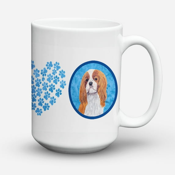 Carolines Treasures SC9118BU-CM15 Blue Cavalier Spaniel Coffee Mug 15 oz 15 ounce multicolor
