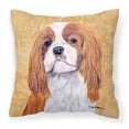 thumbnail image 1 of Carolines Treasures SC9118PW1414 Cavalier Spaniel Wipe your Paws Fabric Decorative Pillow, 14Hx14W, multicolor, 1 of 4