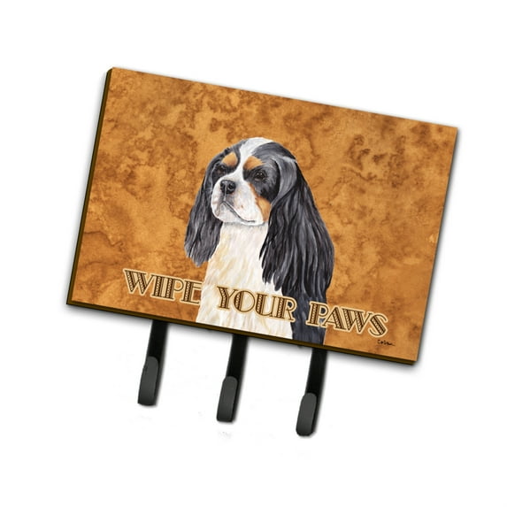 Carolines Treasures SC9120TH68 Cavalier Spaniel Wipe your Paws Leash or Key Holder, Large, Multicolor