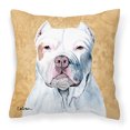 thumbnail image 1 of Carolines Treasures SC9130PW1414 Pit Bull Wipe your Paws Fabric Decorative Pillow, 14Hx14W, multicolor, 1 of 4