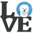 thumbnail image 1 of Blue Bichon Frise Metal Wall Artwork LOVE, 1 of 2