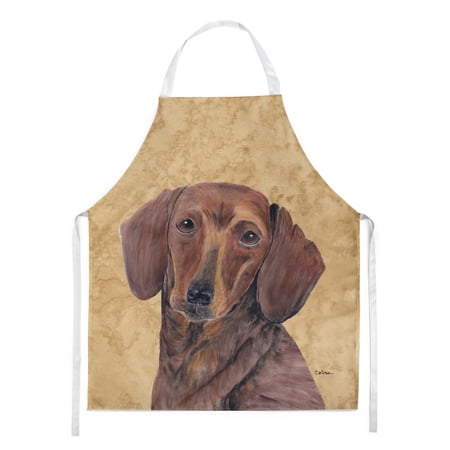 Carolines Treasures SC9137APRON Dachshund Wipe your Paws Apron Large multicolor
