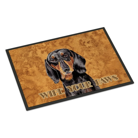 Carolines Treasures SC9139MAT Dachshund Door Mat Indoor Rug or Outdoor Welcome Mat 18X27 Doormat 27"L x 18"W multicolor