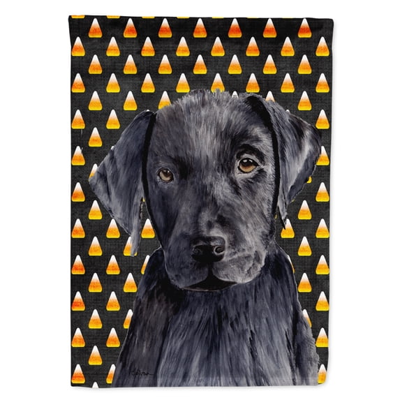 Carolines Treasures SC9175-FLAG-PARENT Labrador Candy Corn Halloween Portrait Flag multicolor