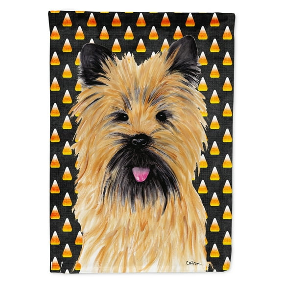 Carolines Treasures SC9199-FLAG-PARENT Cairn Terrier Candy Corn Halloween Portrait Flag  multicolor