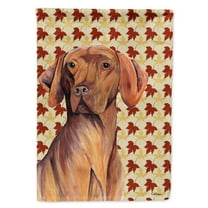 Carolines Treasures SC9219-FLAG-PARENT Vizsla Fall Leaves Portrait Flag multicolor