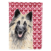 Carolines Treasures SC9247-FLAG-PARENT Belgian Tervuren Hearts Love and Valentines Day Portrait Flag multicolor