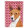 thumbnail image 1 of Carolines Treasures SC9252-FLAG-PARENT Basenji Hearts Love and Valentines Day Portrait Flag  multicolor, 1 of 2