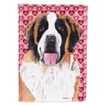 thumbnail image 1 of Saint Bernard Hearts Love and Valentine's Day Portrait Garden Flag, 1 of 2