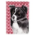 thumbnail image 1 of Carolines Treasures SC9272-FLAG-PARENT Border Collie Hearts Love and Valentines Day Portrait Flag  multicolor, 1 of 2