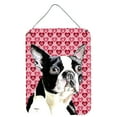 thumbnail image 1 of Carolines Treasures SC9279DS1216 Boston Terrier Hearts Love Valentines Day Wall or Door Hanging Prints 12WX16H, 1 of 2