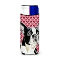 thumbnail image 1 of Carolines Treasures SC9279MUK Boston Terrier Hearts Love Valentines Day Ultra Hugger for slim cans Slim Can multicolor, 1 of 6