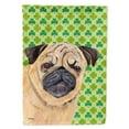 thumbnail image 1 of Carolines Treasures SC9291-FLAG-PARENT Pug St. Patricks Day Shamrock Portrait Flag  multicolor, 1 of 2