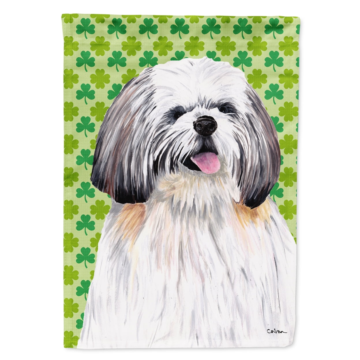 Carolines Treasures SC9303-FLAG-PARENT Shih Tzu St. Patricks