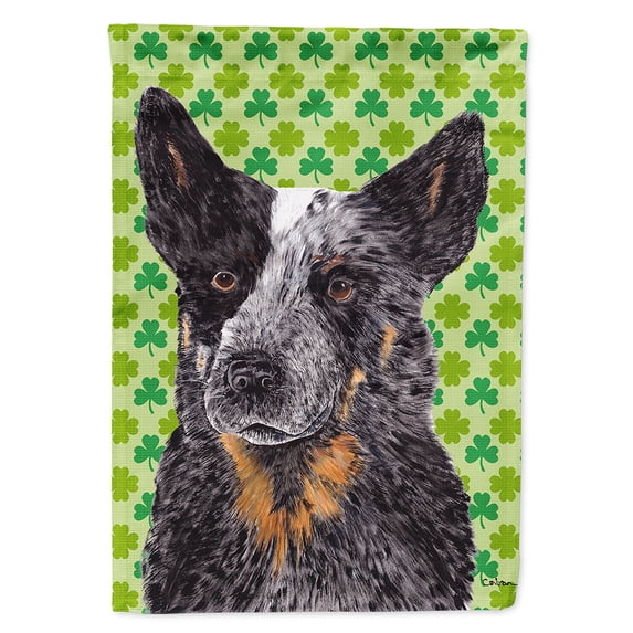 Australian Cattle Dog St. Patrick's Day Shamrock Flag Canvas House Size