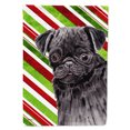 thumbnail image 1 of Carolines Treasures SC9326-FLAG-PARENT Pug Candy Cane Holiday Christmas Flag  multicolor, 1 of 2