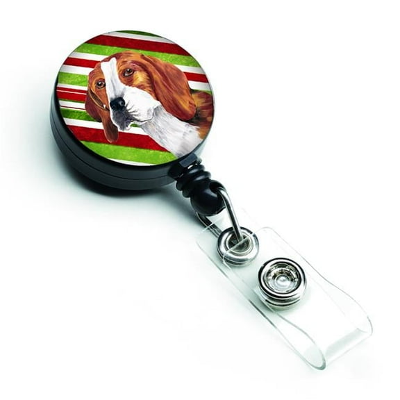 Carolines Treasures SC9329BR Beagle Candy Cane Holiday Christmas Retractable Badge Reel