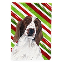 Carolines Treasures SC9340-FLAG-PARENT Welsh Springer Spaniel Candy Cane Holiday Christmas Flag multicolor