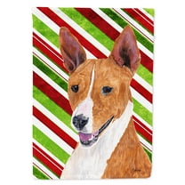 Carolines Treasures SC9347-FLAG-PARENT Basenji Candy Cane Holiday Christmas Flag  multicolor