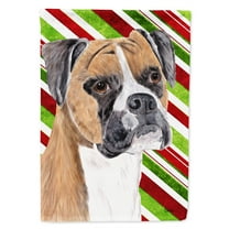Carolines Treasures SC9350-FLAG-PARENT Boxer Candy Cane Holiday Christmas Flag multicolor