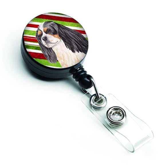 Carolines Treasures SC9351BR Cavalier Spaniel Candy Cane Holiday Christmas Retractable Badge Reel