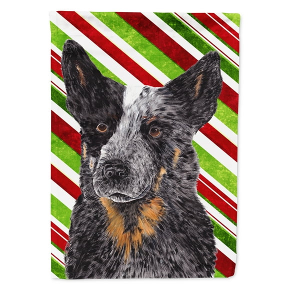 Carolines Treasures SC9356-FLAG-PARENT Australian Cattle Dog Candy Cane Holiday Christmas Flag  multicolor