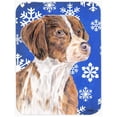 thumbnail image 1 of Carolines Treasures SC9389LCB Brittany Winter Snowflakes Holiday Glass Cutting Board - Large, 1 of 1