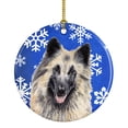 thumbnail image 1 of Carolines Treasures SC9392-CO1 Belgian Tervuren Winter Snowflakes Holiday Ceramic Ornament 3 in multicolor, 1 of 3