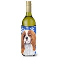 thumbnail image 1 of Carolines Treasures SC9394LITERK Cavalier Spaniel Winter Snowflakes Holiday Wine Bottle Hugger Wine Bottle multicolor, 1 of 1