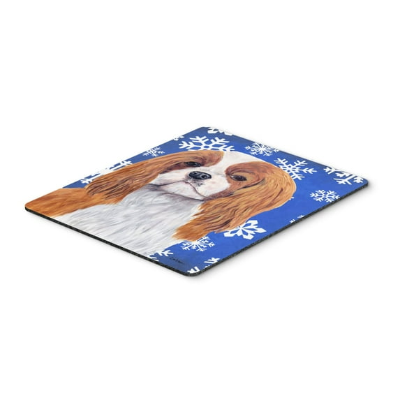 Carolines Treasures SC9394MP "Cavalier Spaniel Winter Snowflakes Holiday Mouse Pad Hot Pad or Trivet" Large multicolor