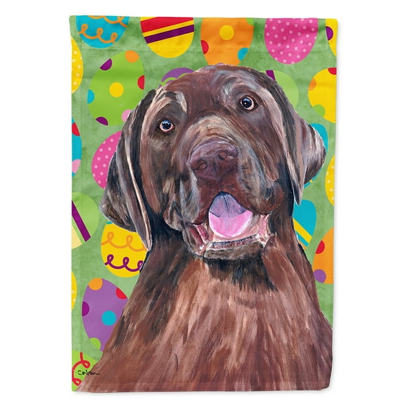 Carolines Treasures SC9464-FLAG-PARENT Labrador Easter Eggtravaganza Flag multicolor