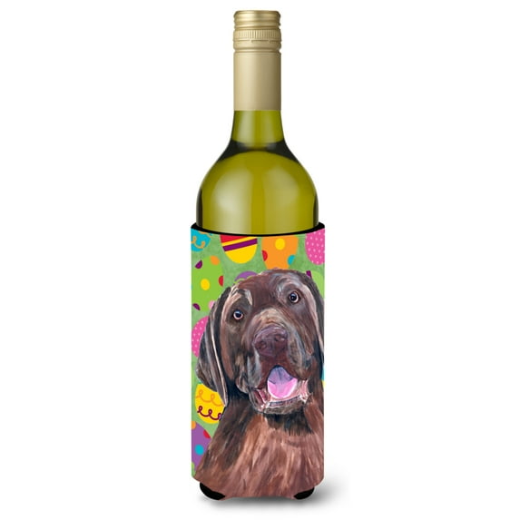 Carolines Treasures SC9464LITERK Labrador Easter Eggtravaganza Wine Bottle Hugger Wine Bottle multicolor