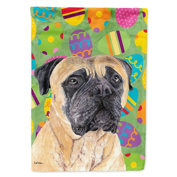 Carolines Treasures SC9465-FLAG-PARENT Mastiff Easter Eggtravaganza Flag  multicolor