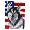 thumbnail image 1 of Carolines Treasures SC9497GF Alaskan MalamutePatriotic Flag Garden Flag Garden Size multicolor, 1 of 5
