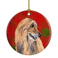 thumbnail image 1 of Carolines Treasures SC9501CO1 Afghan Hound Red Snowflakes Holiday Christmas  Ceramic Ornament 3 in multicolor, 1 of 2