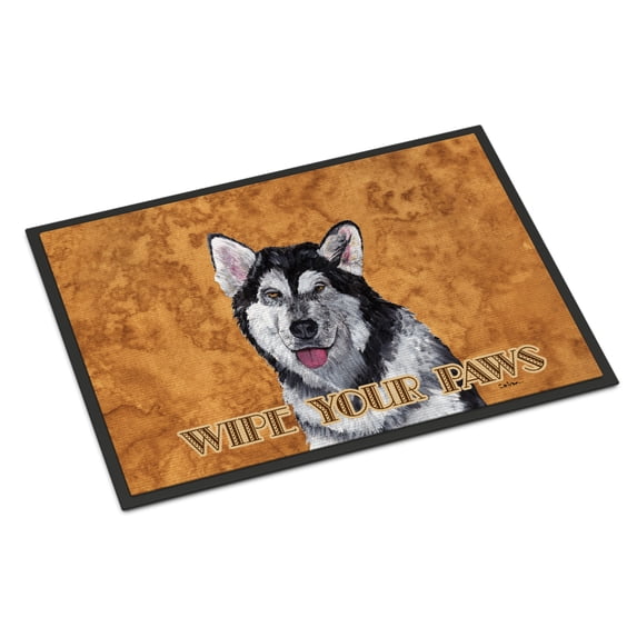 Carolines Treasures SC9507MAT Alaskan Malamute Door Mat Indoor Rug or Outdoor Welcome Mat 18x27 Doormat 27"L x 18"W