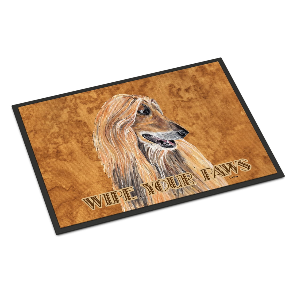 Carolines Treasures SC9509JMAT Afghan Hound Door Mat Indoor Rug or Outdoor Welcome Mat 24x36 Doormat  36"L x 24"W