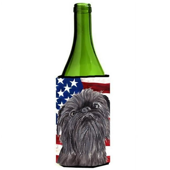 Carolines Treasures SC9517LITERK Brussels Griffon Usa American Flag Wine bottle sleeve Hugger - 24 oz.